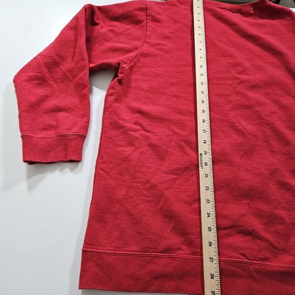 Levis Sweatshirt Men L Red Levi Staruss & Co Crewneck Print LS Fleece Preppy VTG - Picture 8 of 15